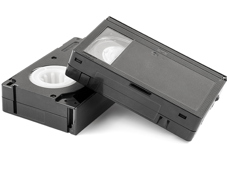 An Image of a stack of VHS-C Tapes