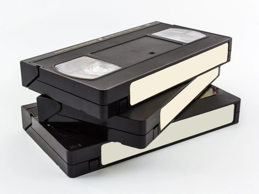 An Image of a stack of VHS Tapes