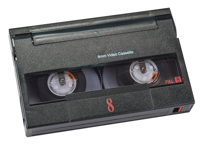 An Image of a video8 videocassette